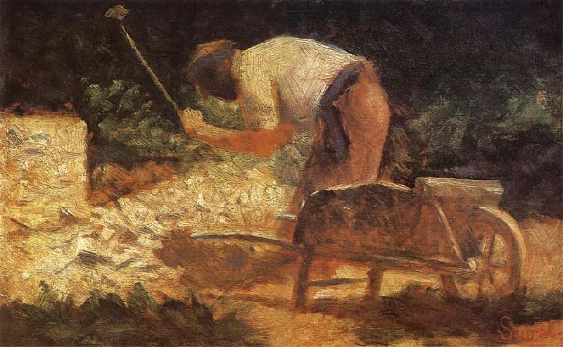 Georges Seurat The Worker Break up the Stone Germany oil painting art